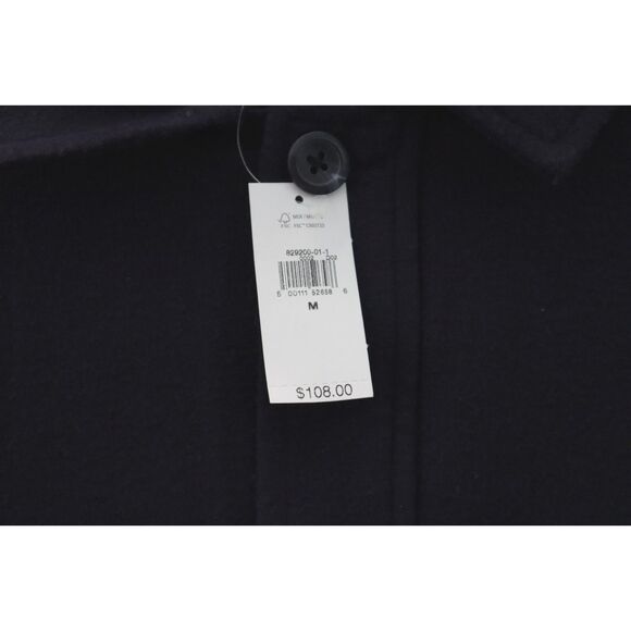 GAP 829200-011 Men's Sz M Blue Lined Utility Sweatshirt Jacket Shacket - Picture 5 of 12